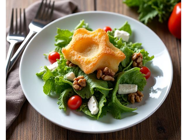 Ein leichtes Mittagsmenü mit einem frisch zubereiteten Sandwich und Salat
