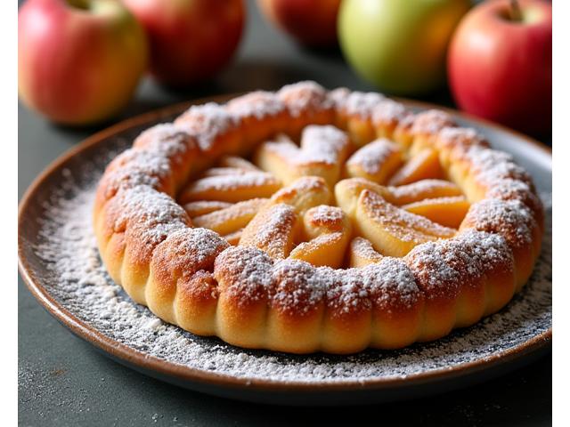 Saisonales Gebäck, frisch gebacken mit Früchten der Saison